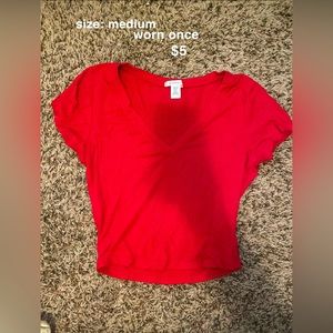 A basic red crop